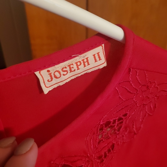 Joseph II Red Blouse Vintage - Picture 3 of 5